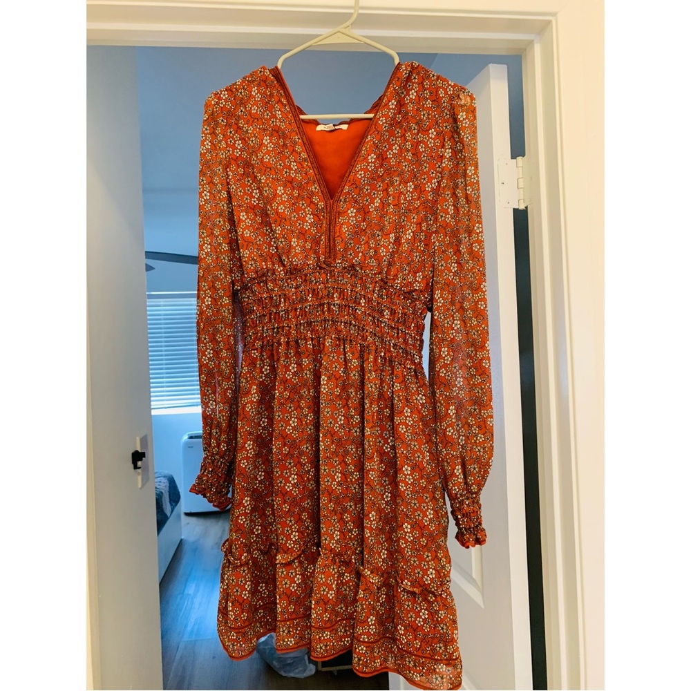 ORANGE FLORAL DRESS 🧡🍊🌼